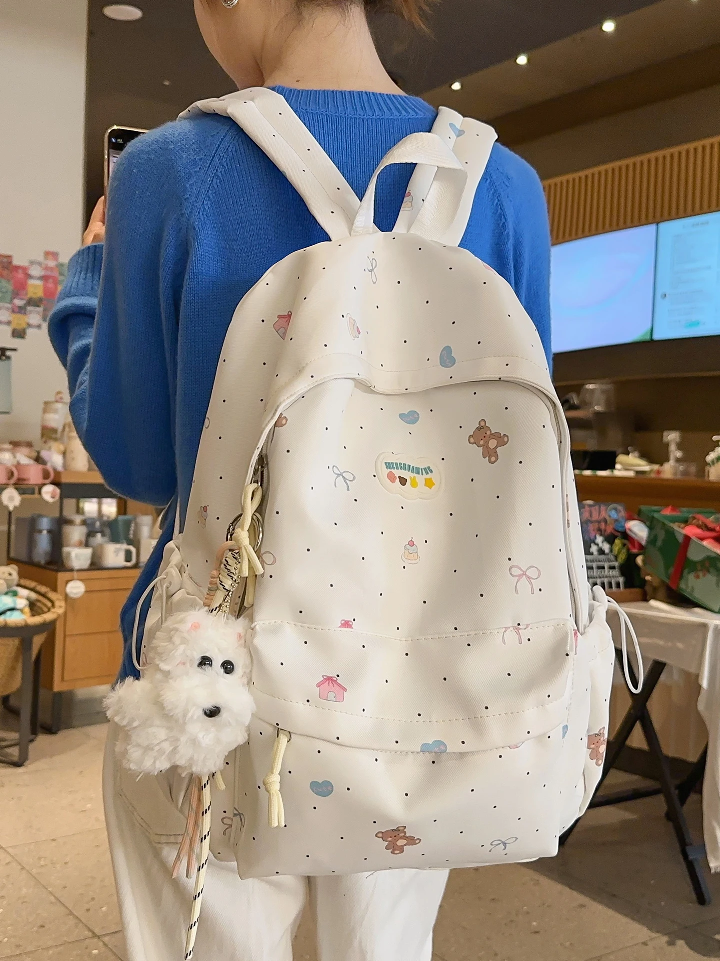 Cute Cartoon Bear Print School Bag Lightweight Casual Large Capaci Bapa for Junior High School Girls Polyester Z...
Cute Cartoon Bear Print School Bag Lightweight Casual Large Capaci Bapa for Junior High School Girls Polyester Z...