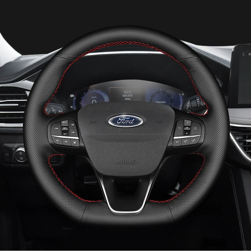 Для Ford Focus Mk4 St Line 2018-2023 Focus ST 2019-2023 прошитый вручную черный чехол на руль из натуральной кожи D-типа
Для Ford Focus Mk4 St Line 2018-2023 Focus ST 2019-2023 прошитый вручную черный чехол на руль из натуральной кожи D-типа