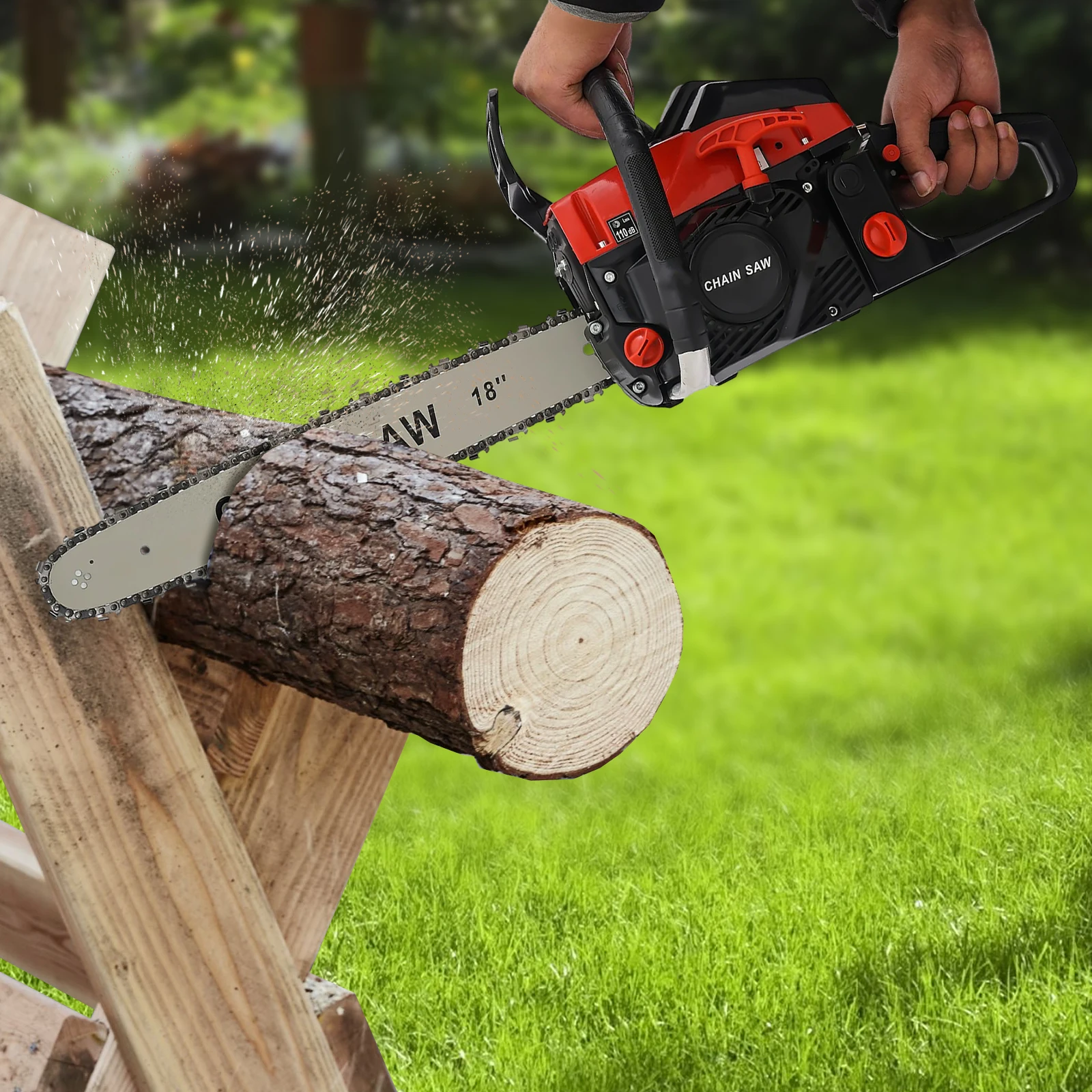 18-дюймовая бензопила с газовым приводом, 2-тактная ручная бензиновая бензопила объемом 58CC, высокая скорость 2800-11000 об/мин для обрезки деревьев садов и ферм
18-дюймовая бензопила с газовым приводом, 2-тактная ручная бензиновая бензопила объемом 58CC, высокая скорость 2800-11000 об/мин для обрезки деревьев садов и ферм