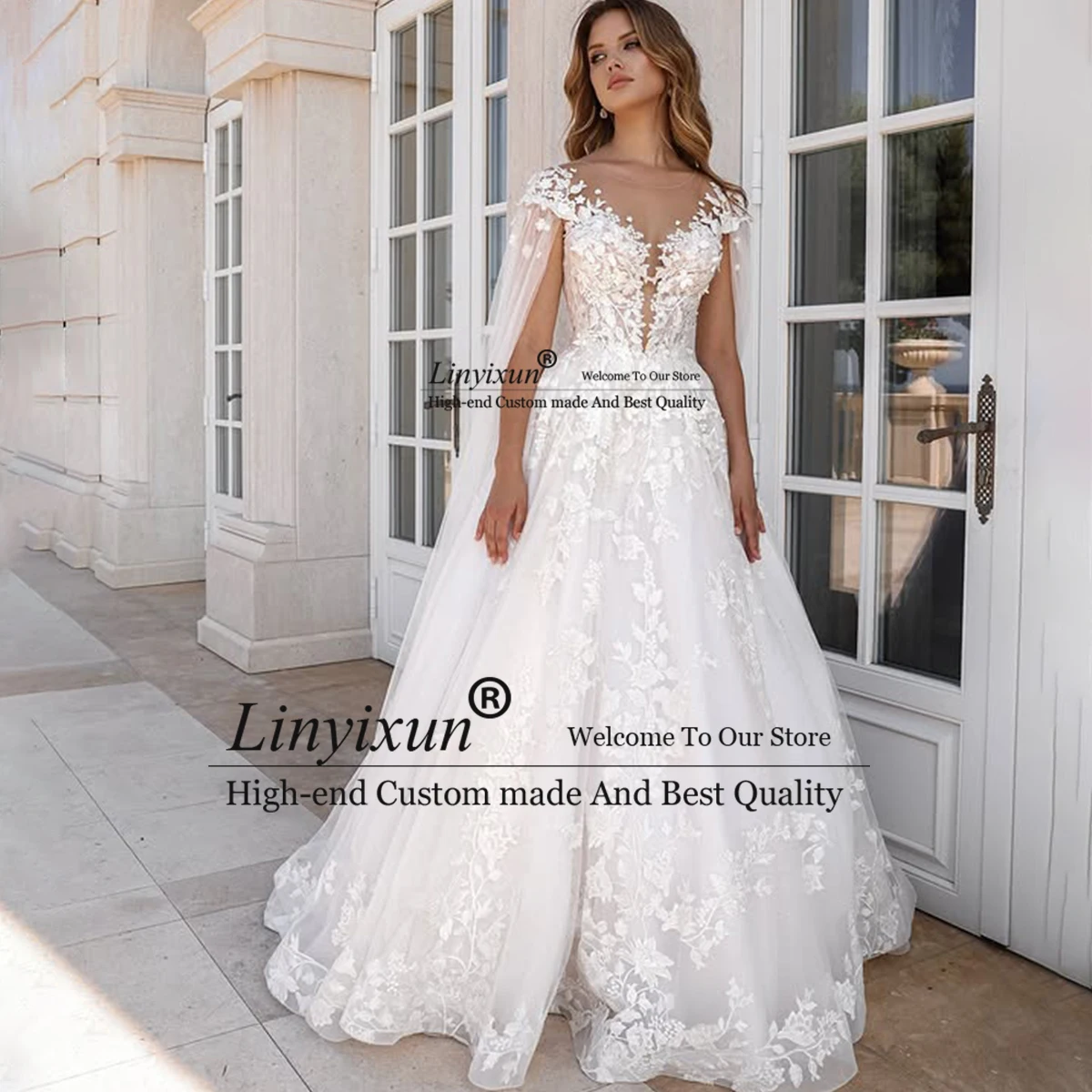 Exquisite Applique Lace Wedding Dresses for Women Tulle Bridal Gowns Customized Off the Shoulder vestidos de novia boda
Exquisite Applique Lace Wedding Dresses for Women Tulle Bridal Gowns Customized Off the Shoulder vestidos de novia boda