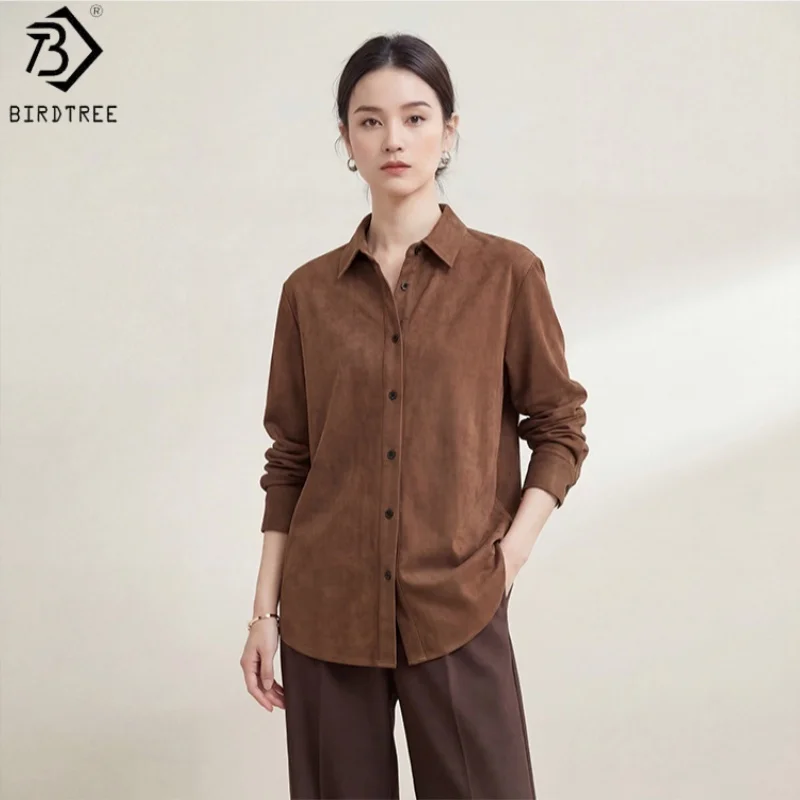 Birdtree,93% Silk 7% Spandex Blouse, Lapel Full Sleeve Tops, Women Gambiered Canton Gauze Retro Shirt, 2026 Spring New T63823JF
Birdtree,93% Silk 7% Spandex Blouse, Lapel Full Sleeve Tops, Women Gambiered Canton Gauze Retro Shirt, 2026 Spring New T63823JF