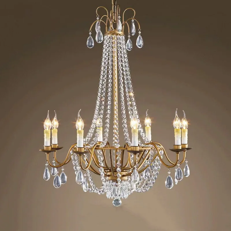 European style light luxury crystal Chandelier Creative American Living Room Dining Room Bedroom Staircase Coffee Decor Lights
European style light luxury crystal Chandelier Creative American Living Room Dining Room Bedroom Staircase Coffee Decor Lights
