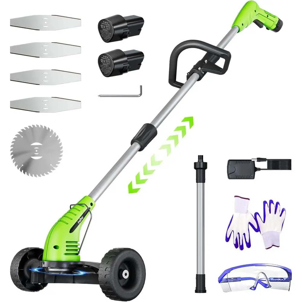 Электрический триммер для травы: беспроводной, с 2 литий-ионными аккумуляторами по 2,0 Ач, 4 типами режущих лезвий, легкой регулируемой штангой и...
Электрический триммер для травы: беспроводной, с 2 литий-ионными аккумуляторами по 2,0 Ач, 4 типами режущих лезвий, легкой регулируемой штангой и...