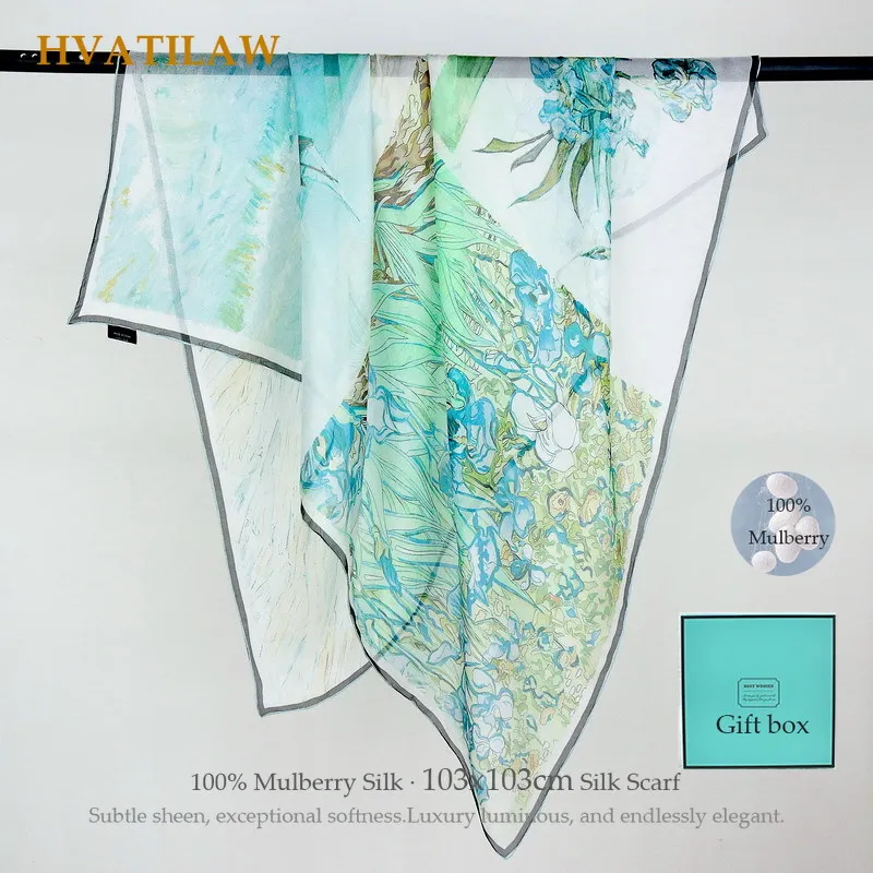103x103cm Luxury 100% Mulberry Silk Scarf Real Silk Large Square Shawl Summer Women Sun Protection Breathable Hair Wrap Gift Box
103x103cm Luxury 100% Mulberry Silk Scarf Real Silk Large Square Shawl Summer Women Sun Protection Breathable Hair Wrap Gift Box