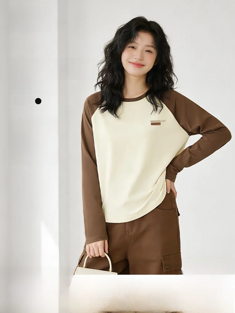 Women's Long Sleeve T-Shirt Casual Inner Wear Base Shirt Color Block Spring Fashion Slim Fit Korean Style Cotton Polyester Blend
Women's Long Sleeve T-Shirt Casual Inner Wear Base Shirt Color Block Spring Fashion Slim Fit Korean Style Cotton Polyester Blend