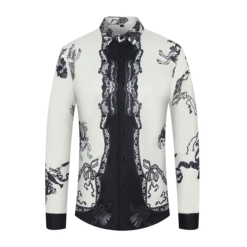 Men's Lapel Non Ironing Long Sleeved Shirt, Trendy and Versatile, Digital Printed Casual Slim Fit Shirt
Men's Lapel Non Ironing Long Sleeved Shirt, Trendy and Versatile, Digital Printed Casual Slim Fit Shirt
