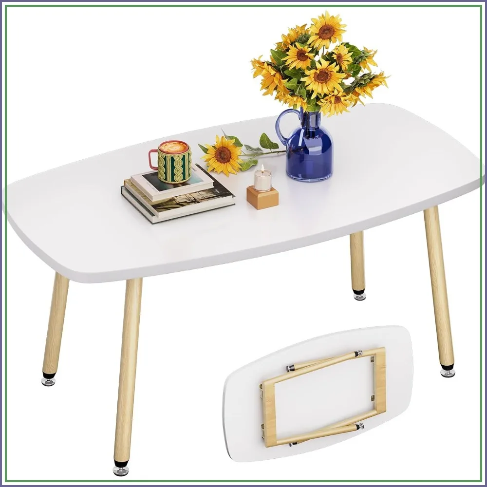 Folding Coffee Table 39.3'' White - No Assembly, Portable, Simple Modern for Small Spaces
Folding Coffee Table 39.3'' White - No Assembly, Portable, Simple Modern for Small Spaces
