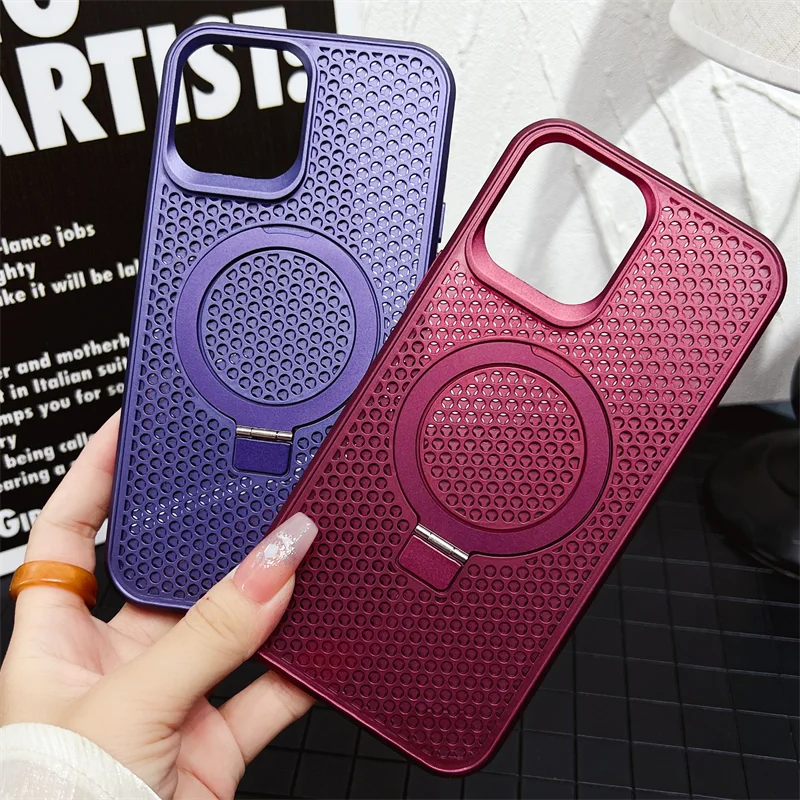 Рассеиватель тепла сотовый кронштейн магнитный держатель для Magsafe чехол для iPhone 15 14 13 12 11 Pro Plus Max дышащий жесткий чехол
Рассеиватель тепла сотовый кронштейн магнитный держатель для Magsafe чехол для iPhone 15 14 13 12 11 Pro Plus Max дышащий жесткий чехол