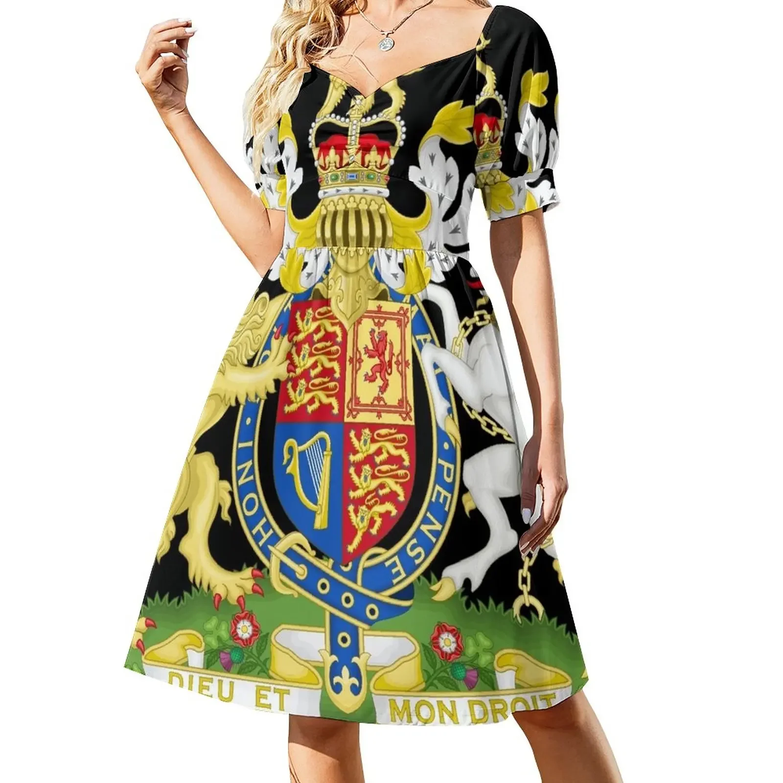 UK royal coat of arms Short-Sleeved Dress fairy dress elegant dress women clothes women's summer dresses 2025
UK royal coat of arms Short-Sleeved Dress fairy dress elegant dress women clothes women's summer dresses 2025