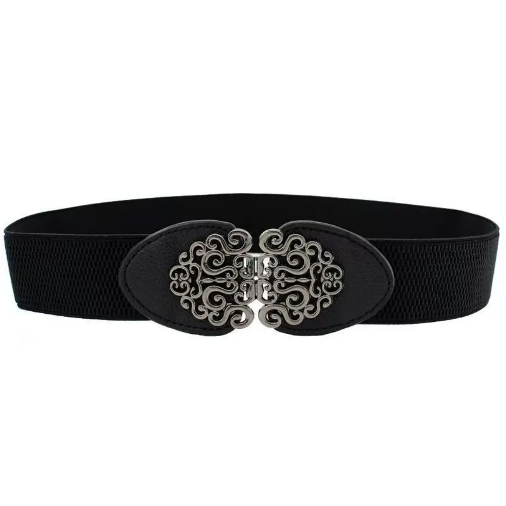 Metal Buckle Women Elastic Band Solid Color Waist Defining Elastic Wide Belts Comfortable Stretch Waistband Ladies Female
Metal Buckle Women Elastic Band Solid Color Waist Defining Elastic Wide Belts Comfortable Stretch Waistband Ladies Female