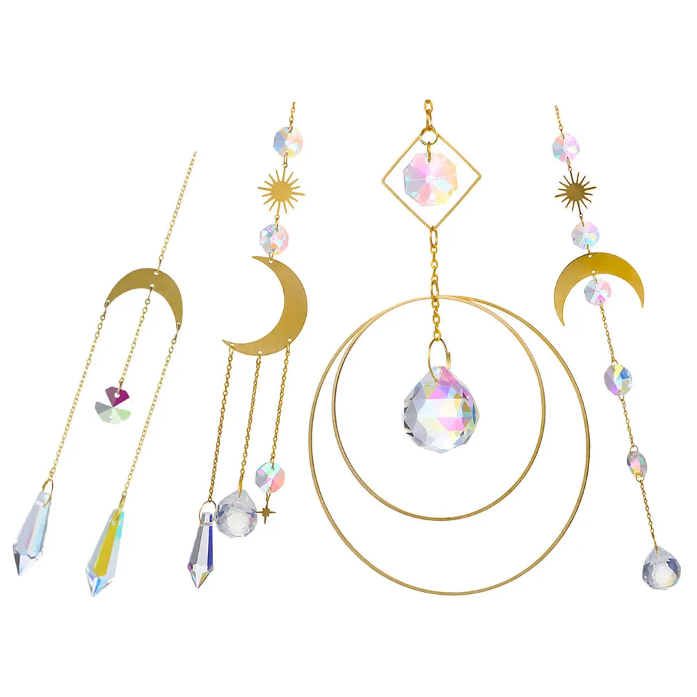4 Pcs Prism Pendant Hanging Craft Sun Catcher nament for Window Home Decorations Crystal Suncatcher Window Crystal
4 Pcs Prism Pendant Hanging Craft Sun Catcher nament for Window Home Decorations Crystal Suncatcher Window Crystal