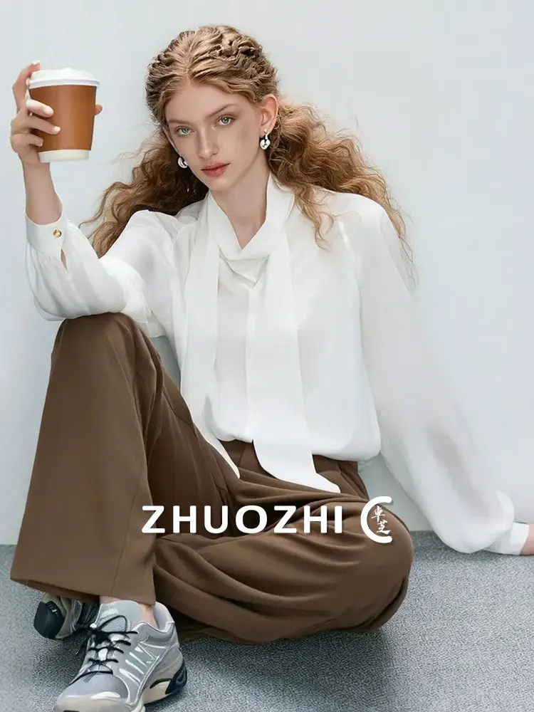 ZhuoZhi Soft awl Collar Long Sve Women's irt Drifting Sa Autumn New Sle Comfortable Breathable Loose Fit Commute S...
ZhuoZhi Soft awl Collar Long Sve Women's irt Drifting Sa Autumn New Sle Comfortable Breathable Loose Fit Commute S...