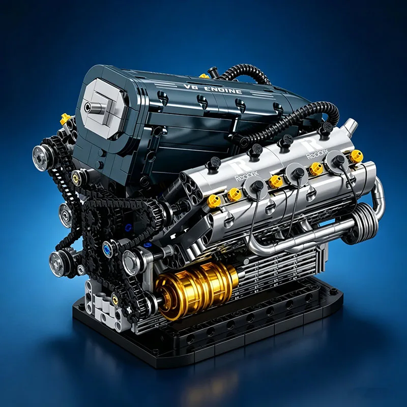 V6 Engine Model Building Blocks Set Motor Engine Bricks with Stand Collectible Desktop Ornament DIY Gift for Adult Hobbyists
V6 Engine Model Building Blocks Set Motor Engine Bricks with Stand Collectible Desktop Ornament DIY Gift for Adult Hobbyists