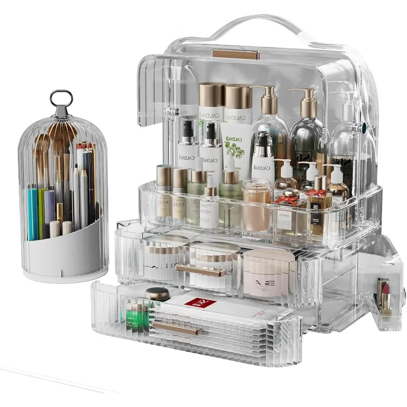 Makeup Organizers Skincare organizers with 2-Layer Box and Transparent Cover Waterproof Dustproof Cosmetics Display Cases
Makeup Organizers Skincare organizers with 2-Layer Box and Transparent Cover Waterproof Dustproof Cosmetics Display Cases
