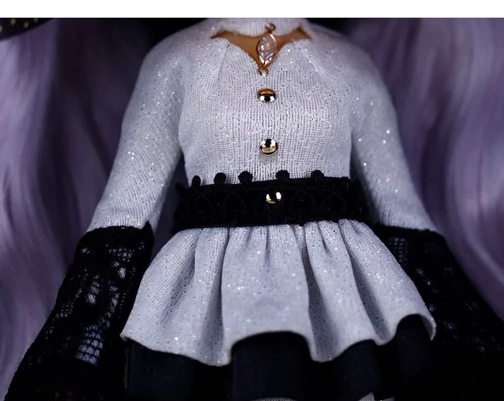 Neo Blythe Doll Elegant Gothic Witch & Cape Halloween Outfit 2 Neo Blythe Doll Elegant Gothic Witch & Cape Halloween Outfit 2
