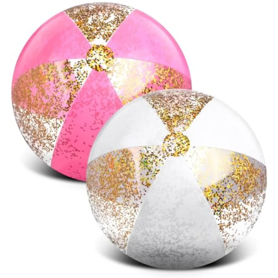 2 Pcs Glitter Beach Ball 16 Inch Inflatable Beach Balls Gold Confetti Pool Balls for Swimming Pool for Adults Summer Birthday P
2 Pcs Glitter Beach Ball 16 Inch Inflatable Beach Balls Gold Confetti Pool Balls for Swimming Pool for Adults Summer Birthday P