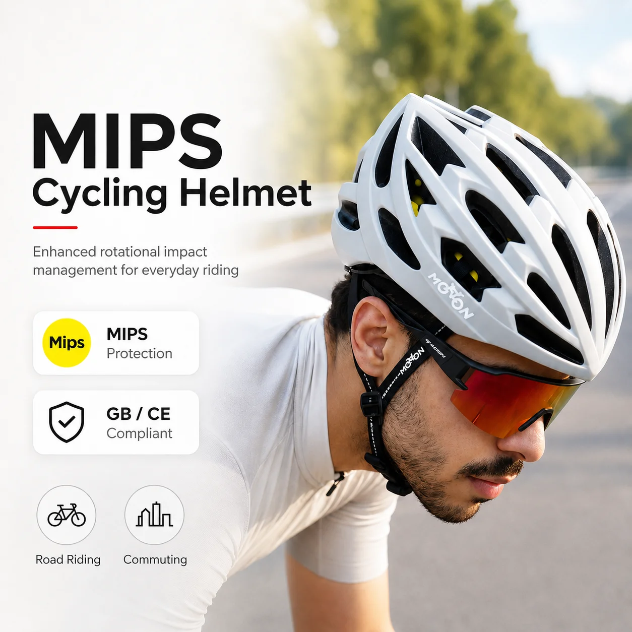 MOON MIPS Cycling Helmet – Anti-Odor Bike Helmet for Road & Mountain Bike, Large Size, Unisex Men & Women
MOON MIPS Cycling Helmet – Anti-Odor Bike Helmet for Road & Mountain Bike, Large Size, Unisex Men & Women
