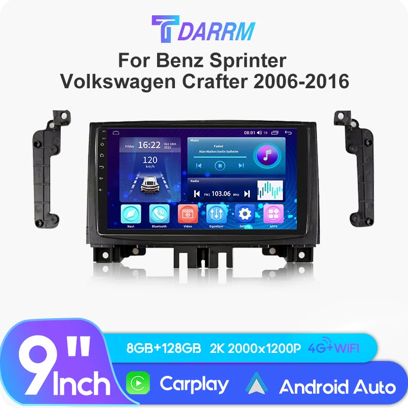 9" Car AutoRadio Android12 For Benz Sprinter Volkswagen Crafter 2006-2016 Carplay Wireless Navigation GPS Car Multimedia Player
9" Car AutoRadio Android12 For Benz Sprinter Volkswagen Crafter 2006-2016 Carplay Wireless Navigation GPS Car Multimedia Player