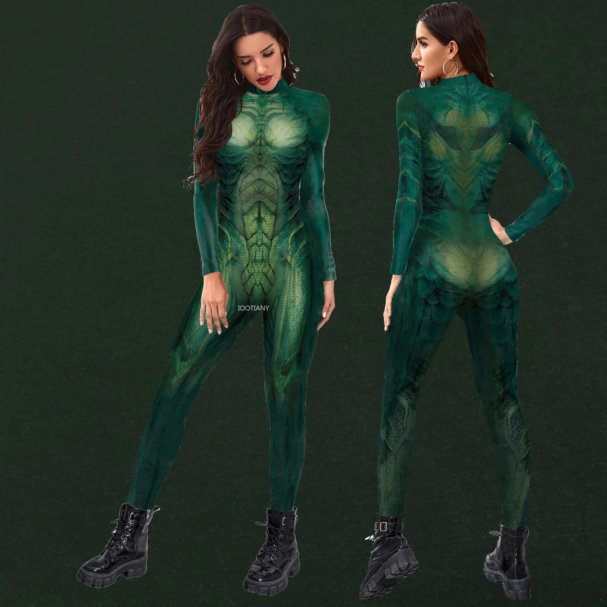 Green Alien Printing Holiday Party Seamless Bodysuit Women Fashion Sexy Jumpsuit Stretch Casual Wear Cosplay Costume
Green Alien Printing Holiday Party Seamless Bodysuit Women Fashion Sexy Jumpsuit Stretch Casual Wear Cosplay Costume