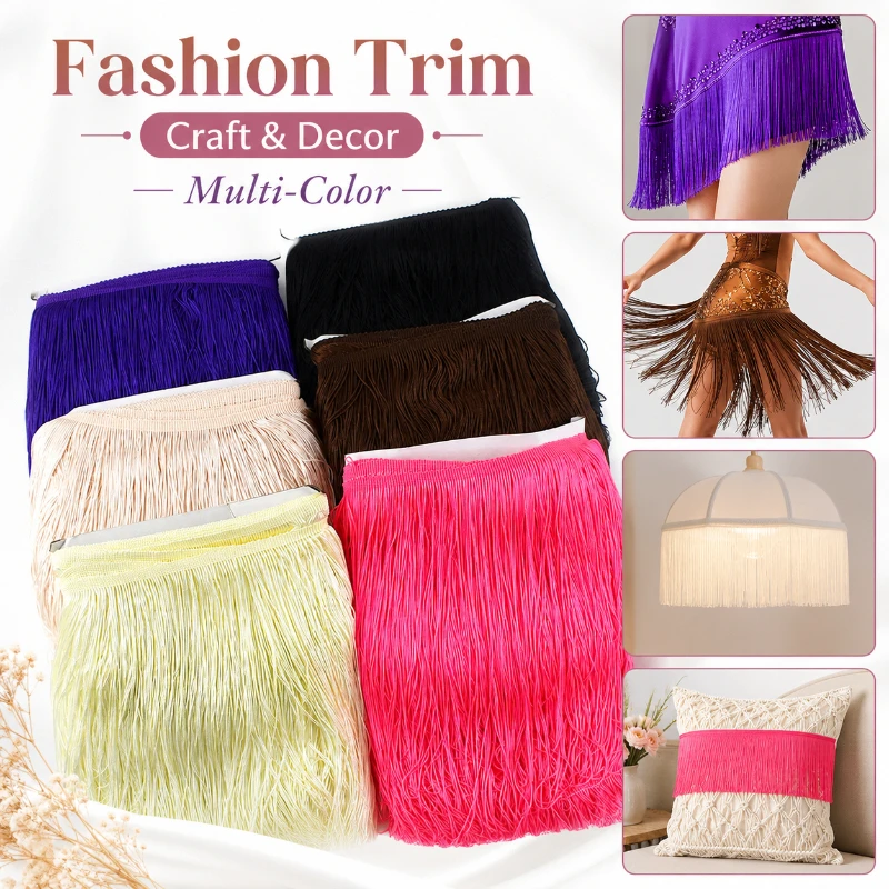 5/10Yards 30cm Polyester Fringe Tassel Latin Dress Tassels Lace Trim Stage Clothing Decoration Sewing Trimming Curtain Fringes
5/10Yards 30cm Polyester Fringe Tassel Latin Dress Tassels Lace Trim Stage Clothing Decoration Sewing Trimming Curtain Fringes