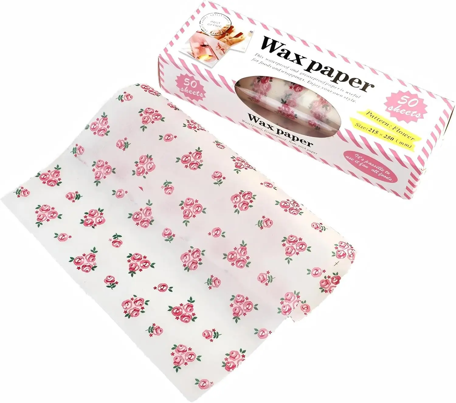 50 Pcs Floral Wax Paper Sheets for Food Basket Liners, Greaseproof Deli Wrapping for BBQ Picnic Party
50 Pcs Floral Wax Paper Sheets for Food Basket Liners, Greaseproof Deli Wrapping for BBQ Picnic Party