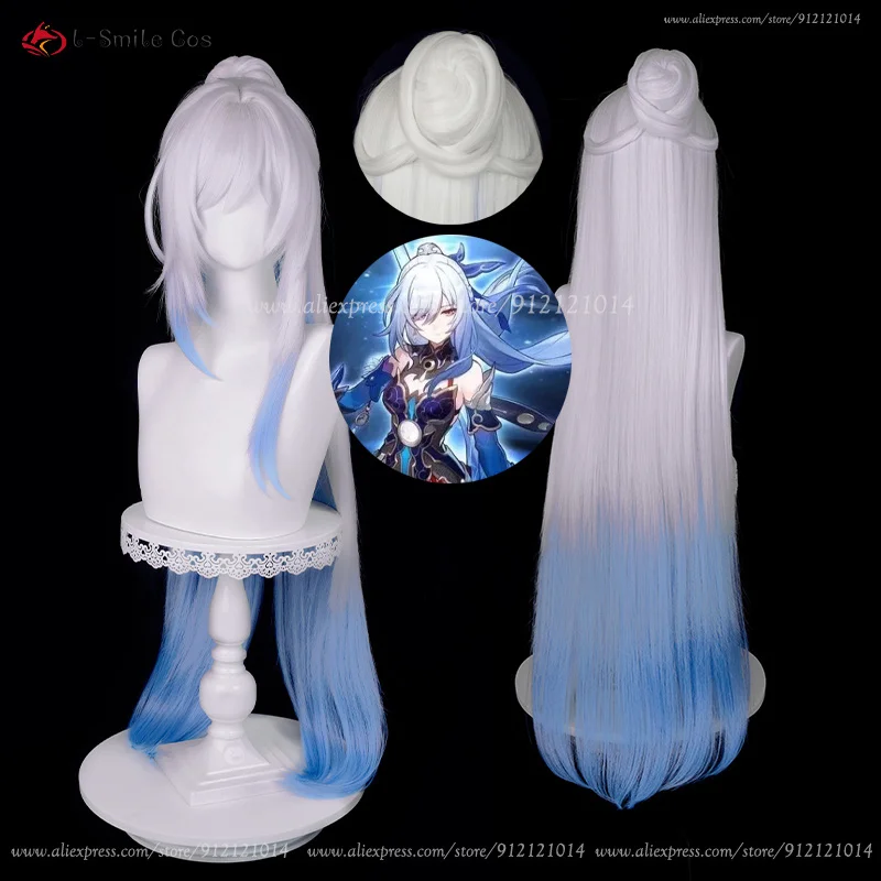HSR Jingliu Cosplay Wig 96cm Silver White Gradient Blue Anime Wig Heat Resistant Synthetic Hair Halloween Wigs + Wig Cap
HSR Jingliu Cosplay Wig 96cm Silver White Gradient Blue Anime Wig Heat Resistant Synthetic Hair Halloween Wigs + Wig Cap