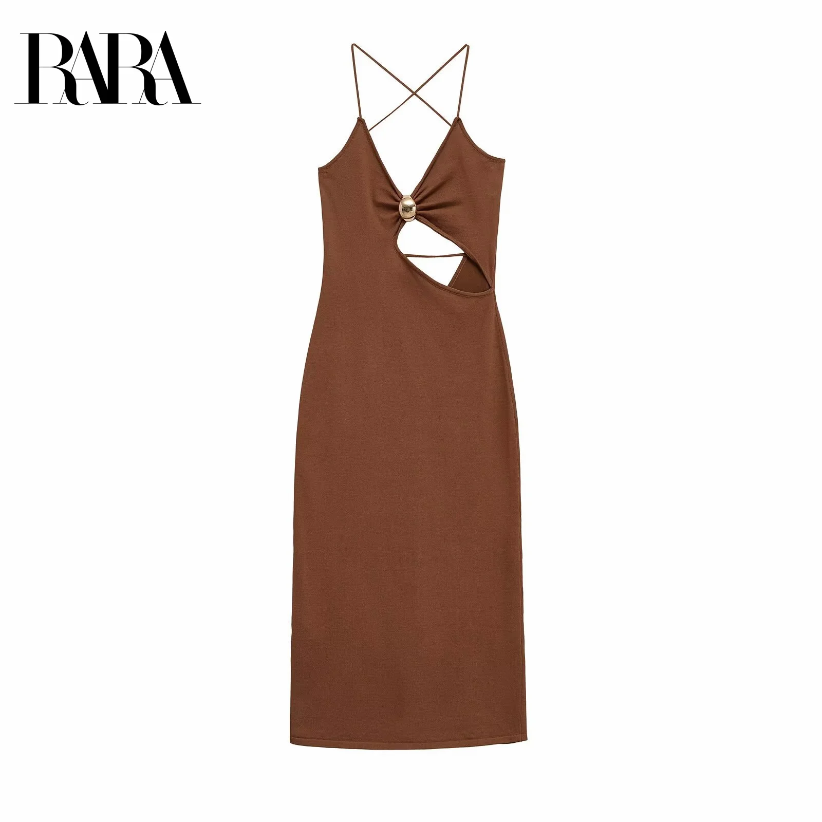 RARA2025 Summer New Women's Casual Fashion V-neck Metal Inlay Hollow Fashion Style Knitted Sleeveless Dress
RARA2025 Summer New Women's Casual Fashion V-neck Metal Inlay Hollow Fashion Style Knitted Sleeveless Dress