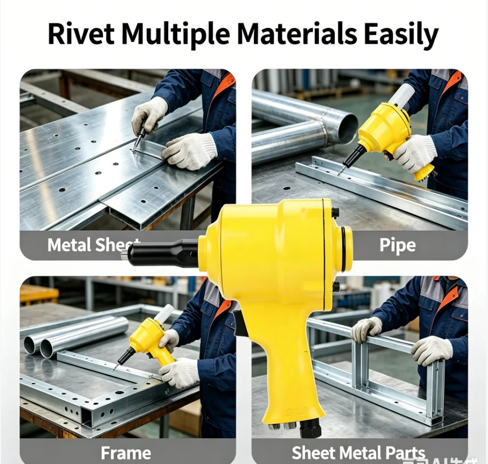 Pneumatic Riveter Pistol Grip Rivet Gun Air Powered Riveting Tool 2.4/3.2/4.0/4.8mm
Pneumatic Riveter Pistol Grip Rivet Gun Air Powered Riveting Tool 2.4/3.2/4.0/4.8mm