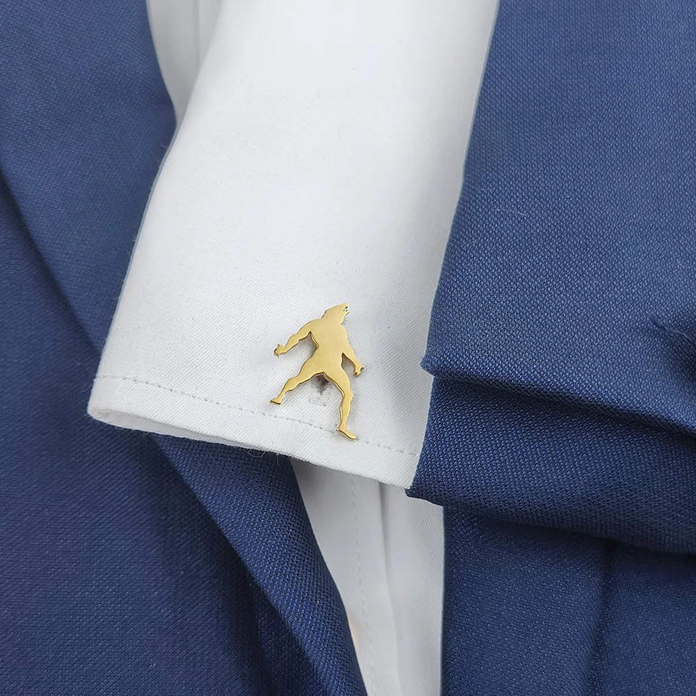 Unique 18K stainless steel gold-plated cufflinks: evil little monster design, fashionable lapel pin, gifts for friends
Unique 18K stainless steel gold-plated cufflinks: evil little monster design, fashionable lapel pin, gifts for friends
