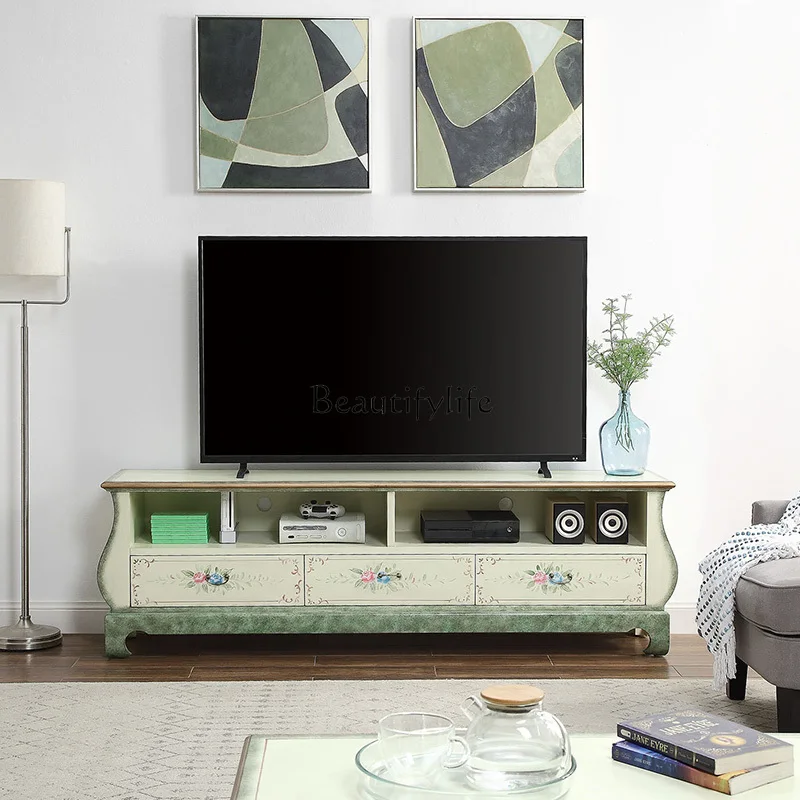 American country living room solid wood TV cabinet coffee table modern cabinet locker
American country living room solid wood TV cabinet coffee table modern cabinet locker