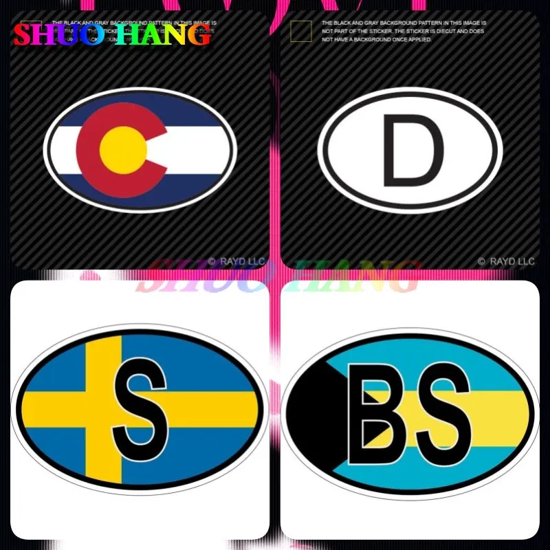 Sticker Oval Flag Code Country BS Bahamas Colorado State Flag D Germany Country S Sweden Car Sticker Car Accessories
Sticker Oval Flag Code Country BS Bahamas Colorado State Flag D Germany Country S Sweden Car Sticker Car Accessories