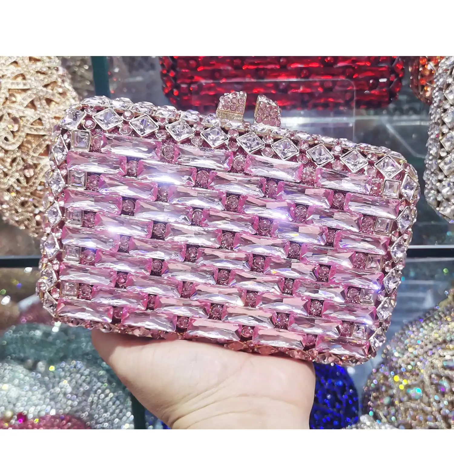 Boutique Pink Box Clutch Bags Purple Luxury Diamante Dinner Women Handbags Wristlets sm272
Boutique Pink Box Clutch Bags Purple Luxury Diamante Dinner Women Handbags Wristlets sm272