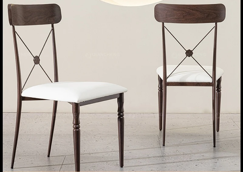 Light luxury dining chair high sense hollow back chair ins stainless steel designer dining table
Light luxury dining chair high sense hollow back chair ins stainless steel designer dining table