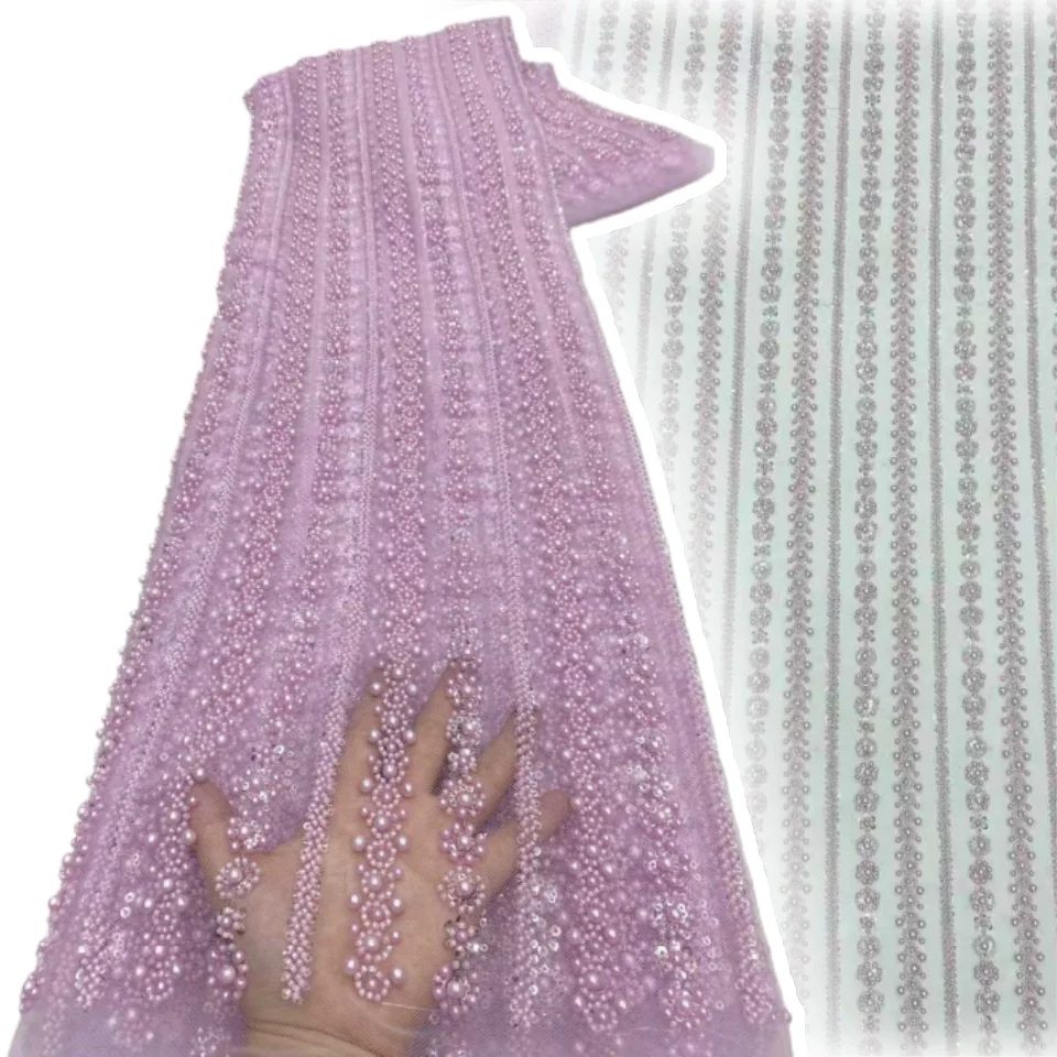 Purple Lace Fabrics Beaded African Lace Fabric 5 Yards Tulle Mesh Sequins Embroidered for Weddings Party Dresses French 2010
Purple Lace Fabrics Beaded African Lace Fabric 5 Yards Tulle Mesh Sequins Embroidered for Weddings Party Dresses French 2010