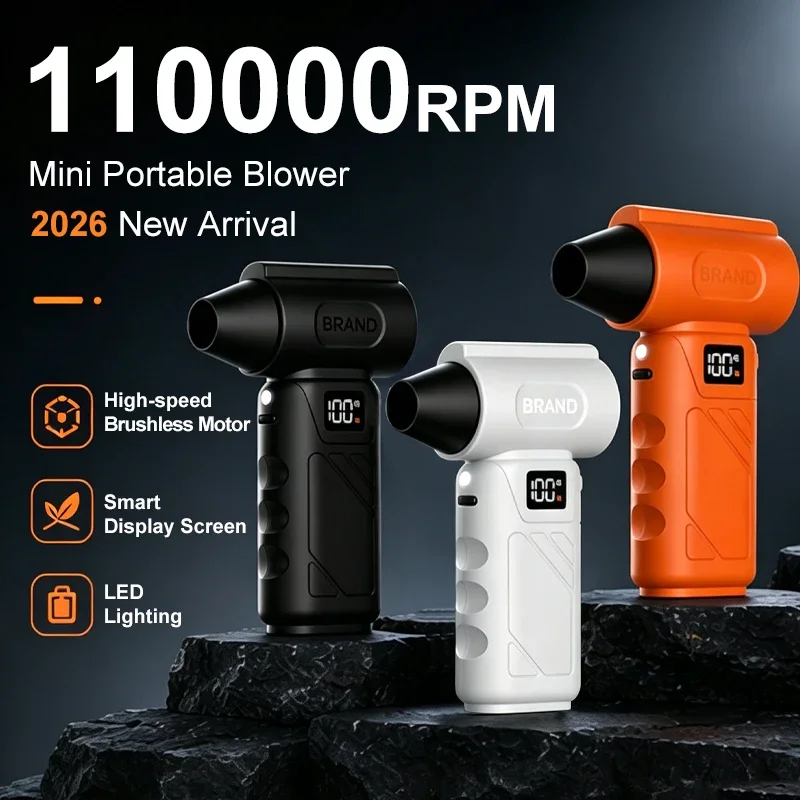 Mini Powerful Turbo Blower Cordless Vacuum Cleaner 110000RPM Electric Snow Blower Wireless Compressed Air Duster with LED Light
Mini Powerful Turbo Blower Cordless Vacuum Cleaner 110000RPM Electric Snow Blower Wireless Compressed Air Duster with LED Light