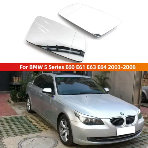For BMW 5 Series E60 E61 E63 E64 2003-2008 Left&Right Side Blue Heated Wing Mirror Glass Wide Angle Rearview Mirror