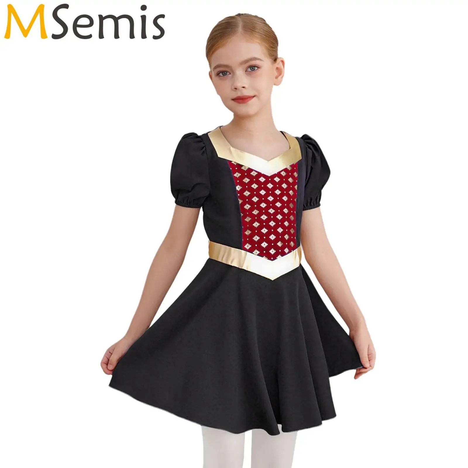 Kids Girls Medieval Princess Renaissance Dress Metallic Gloss Print Short Sleeve Ruffled Dress Cosplay Theme Parties Costume
Kids Girls Medieval Princess Renaissance Dress Metallic Gloss Print Short Sleeve Ruffled Dress Cosplay Theme Parties Costume