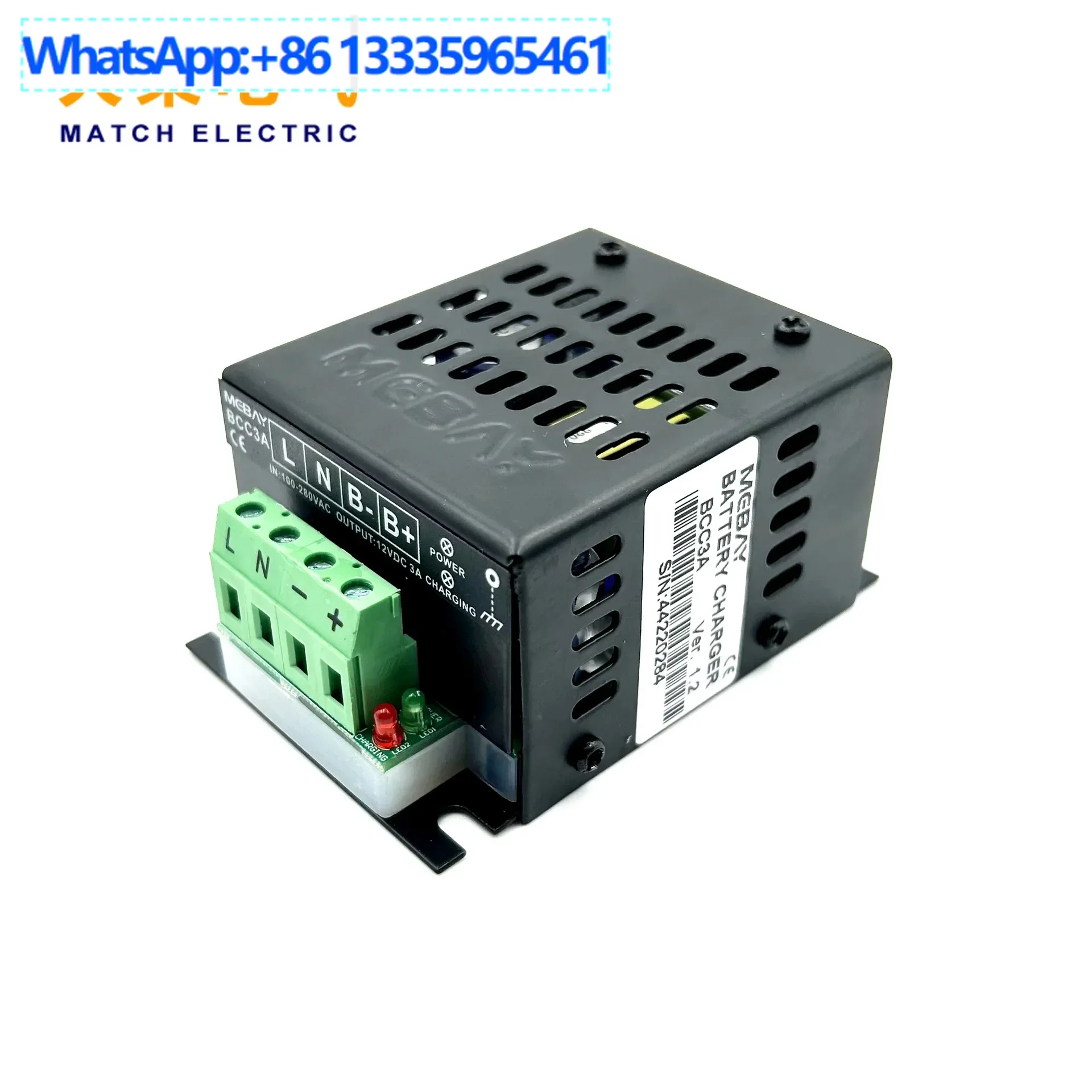 MEBAY BCC3A diesel generator battery float charger, car smart charger 12V
MEBAY BCC3A diesel generator battery float charger, car smart charger 12V
