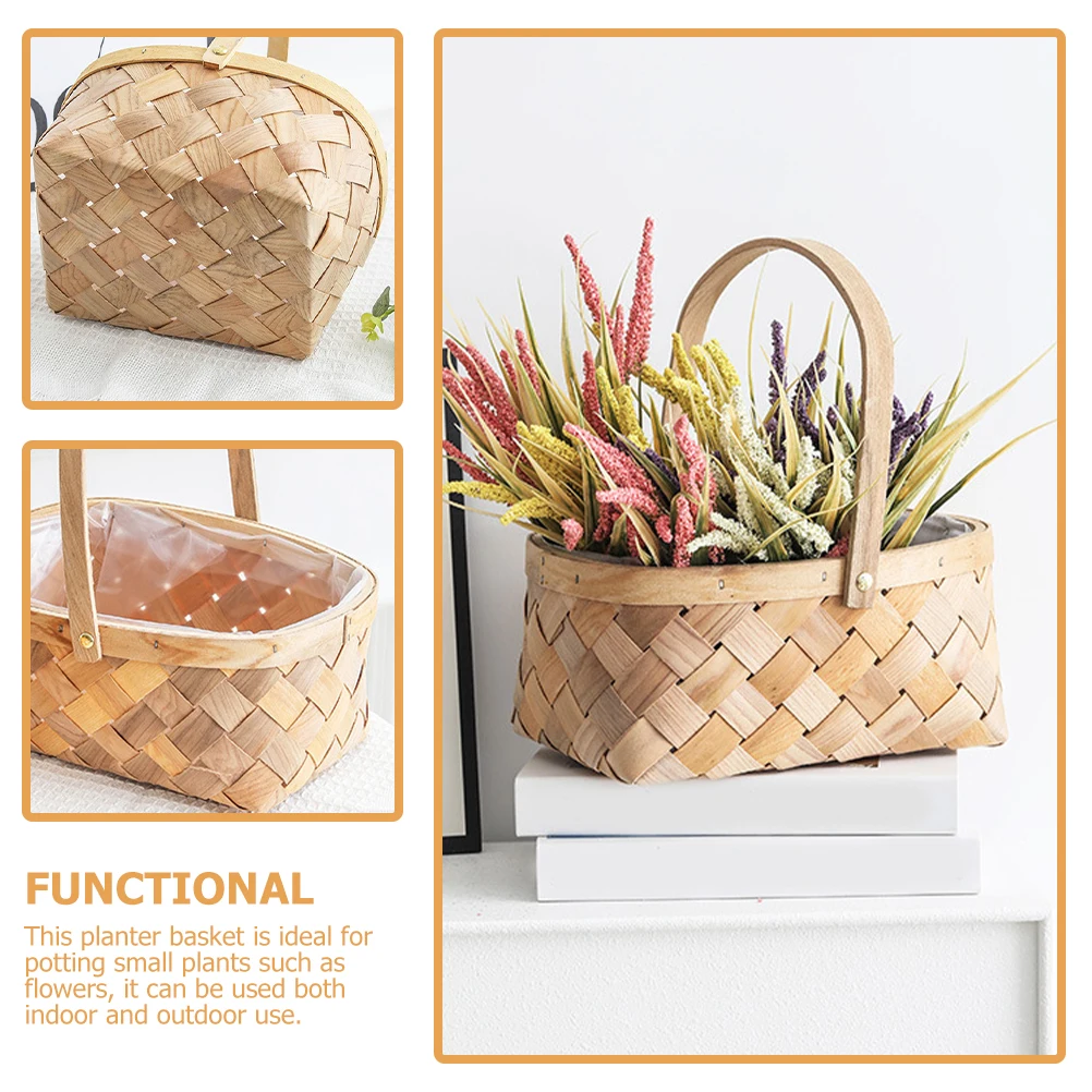 Handwoven Storage Basket Woven Flower Pot Decorative Planter Multi Purpose Planting Baskets Handmade for Flowers 
Handwoven Storage Basket Woven Flower Pot Decorative Planter Multi Purpose Planting Baskets Handmade for Flowers