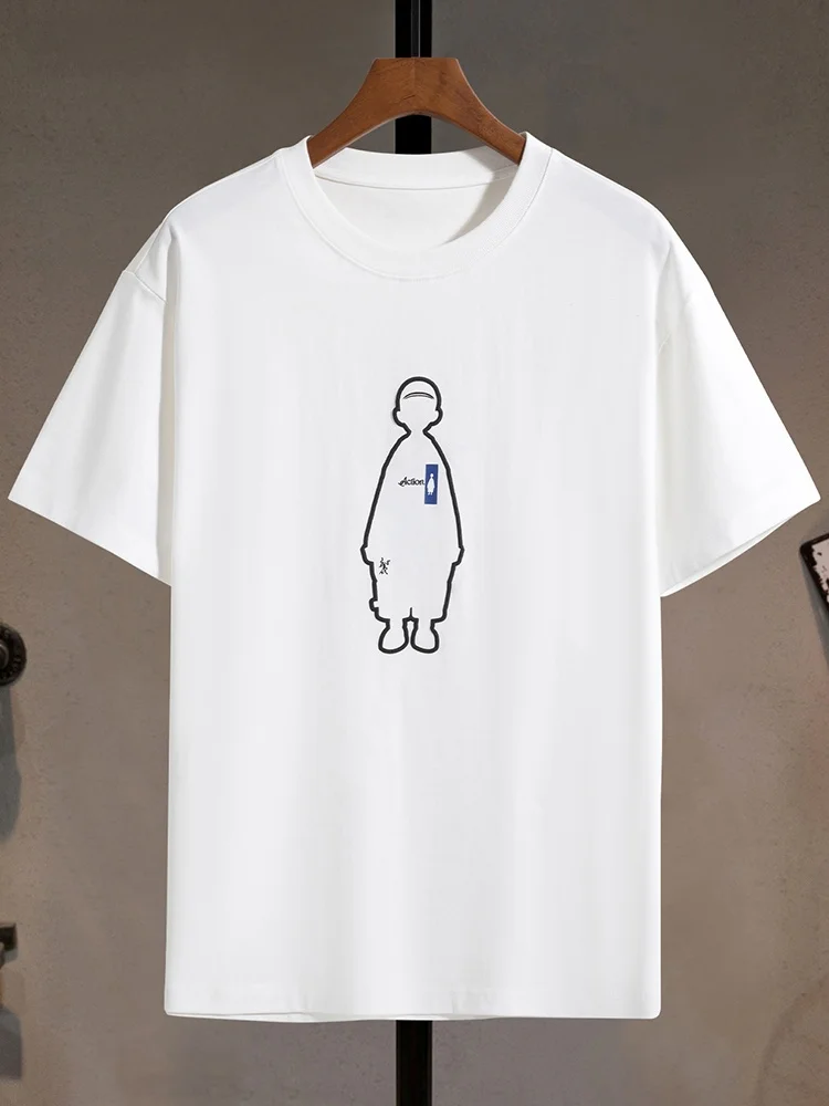 Мужская летняя футболка из чистого хлопка с принтом, свободного кроя, с круглым вырезом, тонкая, прохладная, модная
Мужская летняя футболка из чистого хлопка с принтом, свободного кроя, с круглым вырезом, тонкая, прохладная, модная