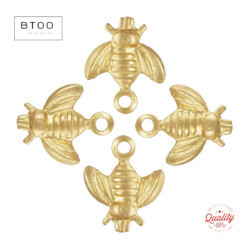 7.6x6.3mm Tiny Bee Charm with Closed Ring 14K Gold Filled Bee Charm Jewelry for DIY Bracelet Necklace Making Jewelry Accessory
7.6x6.3mm Tiny Bee Charm with Closed Ring 14K Gold Filled Bee Charm Jewelry for DIY Bracelet Necklace Making Jewelry Accessory