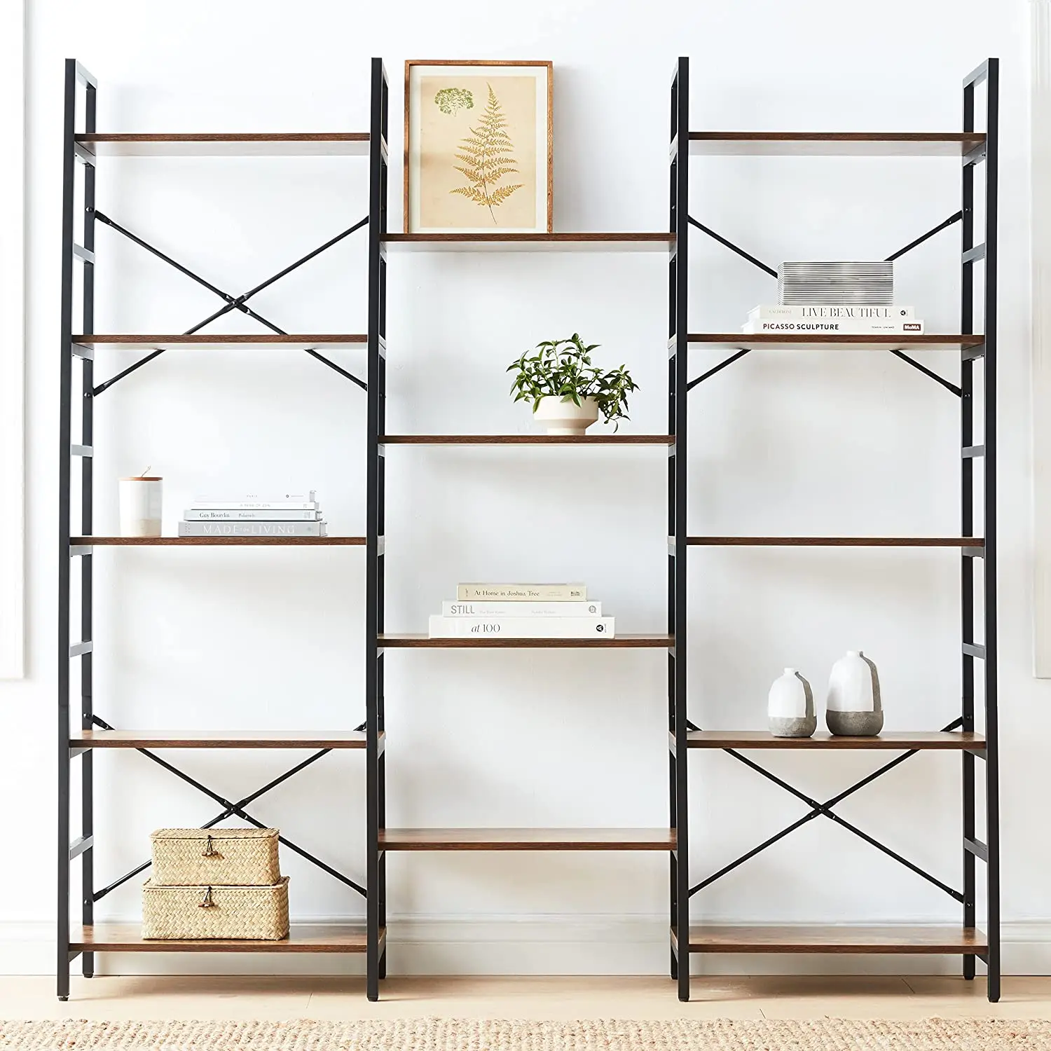 5-Tier Bookshelf Triple Wide ,Wood and Metal Bookcase Furniture for Home and Office Display Shelfpromote sales
5-Tier Bookshelf Triple Wide ,Wood and Metal Bookcase Furniture for Home and Office Display Shelfpromote sales
