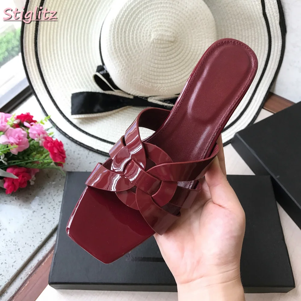 Woven Cross-tied Slippers Solid Square Toe Leather Chunky Heel Fashion Sandals Pull-on 2025 Women Summer Outside Casual Shoes
Woven Cross-tied Slippers Solid Square Toe Leather Chunky Heel Fashion Sandals Pull-on 2025 Women Summer Outside Casual Shoes