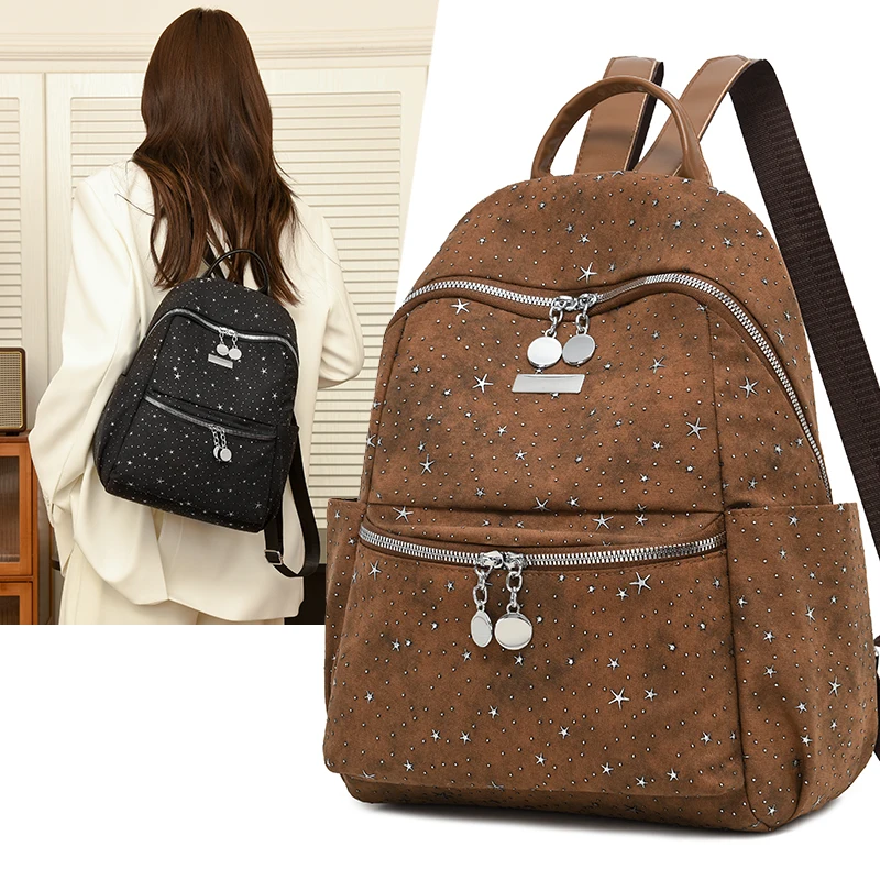 Women's New Star Print Backpack Casual Lightweight Nylon Daypack for School Work Travel Shopping Hiking Daily Outdoor Trips Use
Women's New Star Print Backpack Casual Lightweight Nylon Daypack for School Work Travel Shopping Hiking Daily Outdoor Trips Use