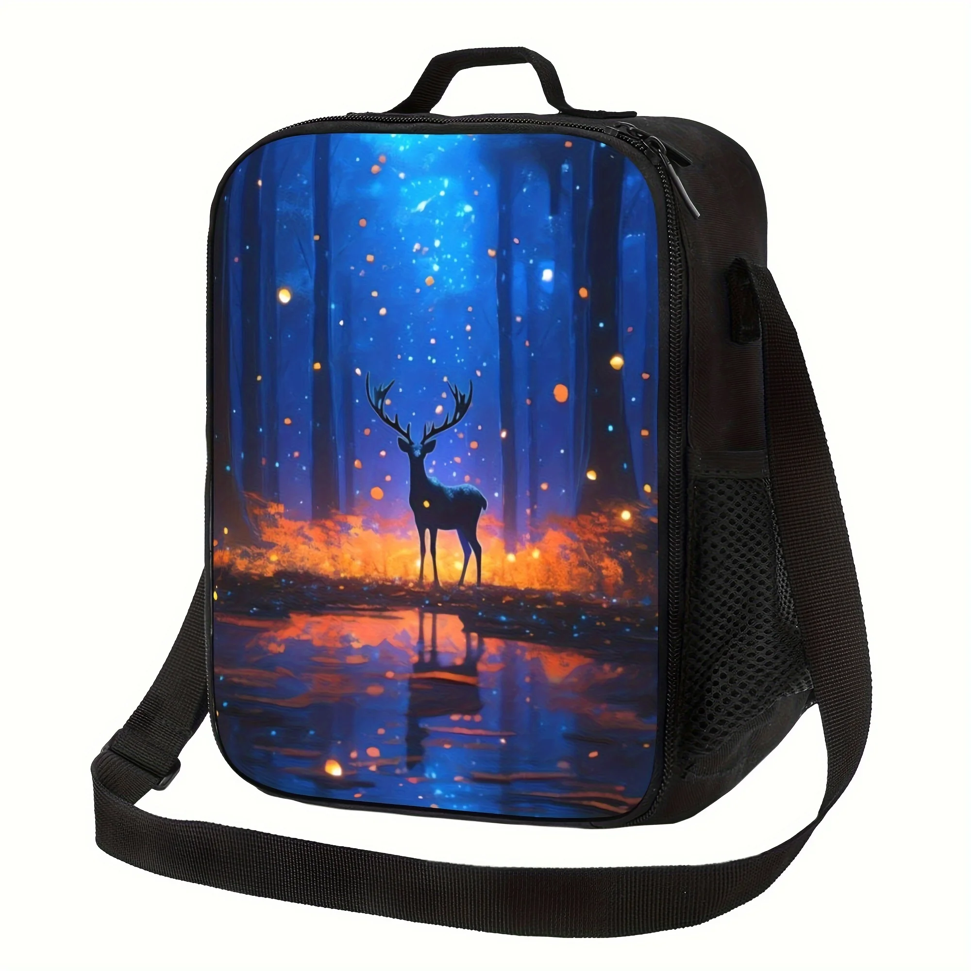 Versatile Insulated Lunch Bag with Forest Deer Design - Reusable, Portable Cooler for Work, School, Picnic & Outdoor Use -
Versatile Insulated Lunch Bag with Forest Deer Design - Reusable, Portable Cooler for Work, School, Picnic & Outdoor Use -