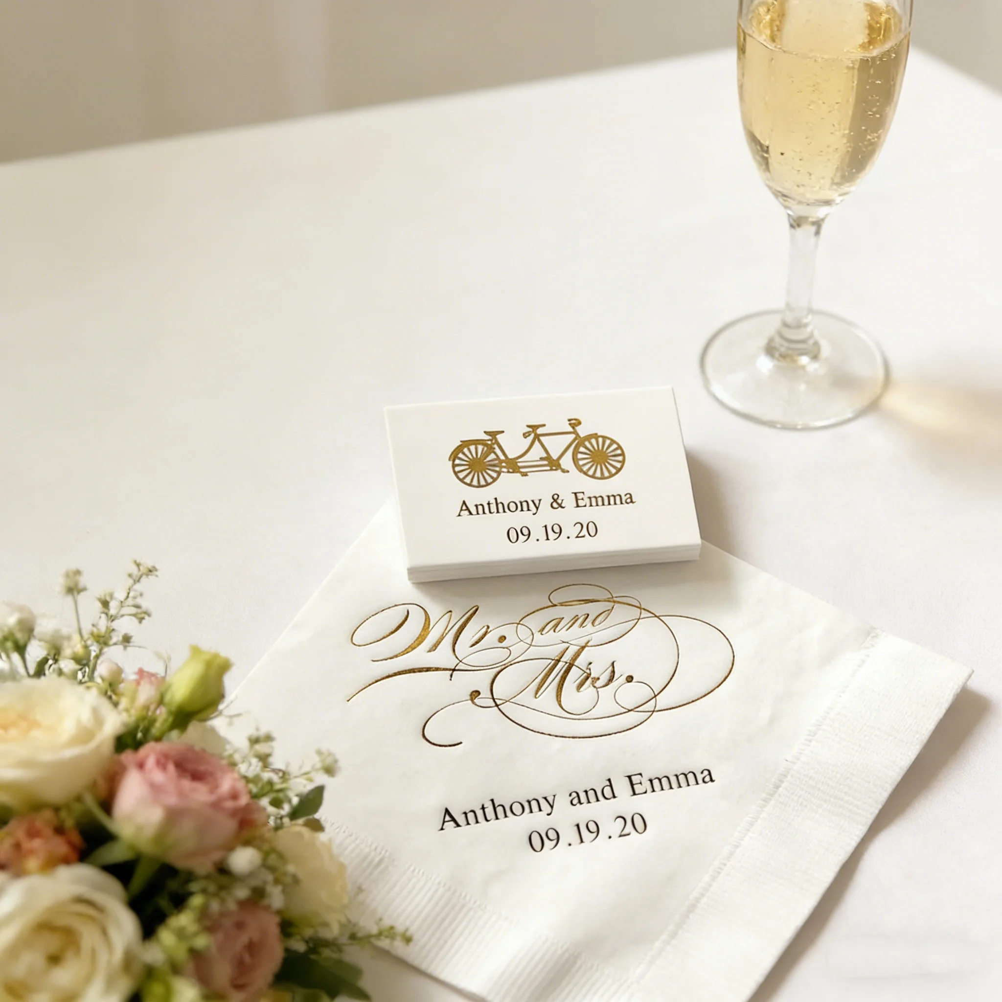 50pcs Custom Printed Mr and Mrs Script Wedding Napkins, Personalized Anniversary Party Table Decor Supplies
50pcs Custom Printed Mr and Mrs Script Wedding Napkins, Personalized Anniversary Party Table Decor Supplies