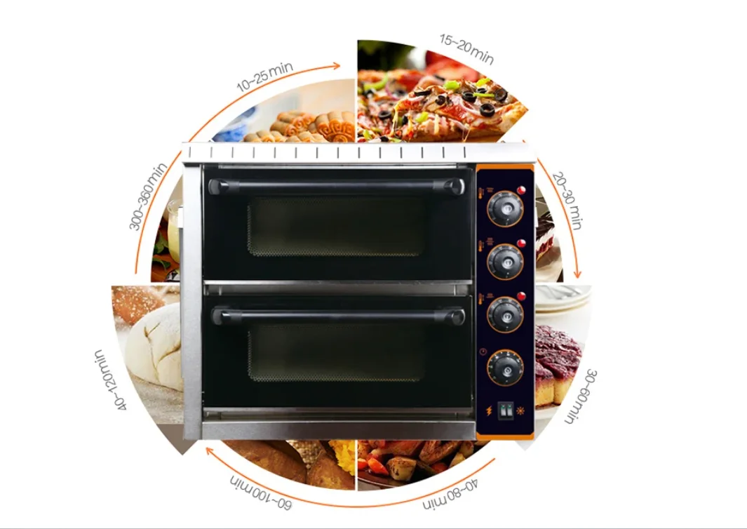 Commercial Double Layers Bakery Oven 3000W Electric Convection Deck Baking Oven Bread Pizza Making Machine With Asbestos
Commercial Double Layers Bakery Oven 3000W Electric Convection Deck Baking Oven Bread Pizza Making Machine With Asbestos