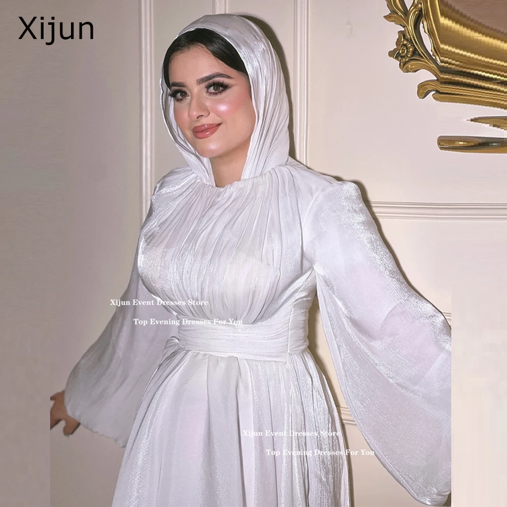 Xijun Modest Ivory Simple Evening Dresses Sill Satin P-Neck Prom Dresses A-Line Full Sleeves Formal Occasions Prom Gowns Custom
Xijun Modest Ivory Simple Evening Dresses Sill Satin P-Neck Prom Dresses A-Line Full Sleeves Formal Occasions Prom Gowns Custom