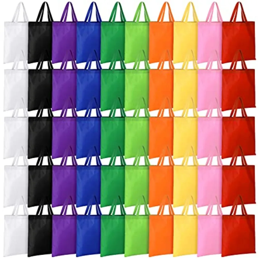 Woanger 100 Pcs Bulk Tote Bags 15'' x 16'' Reusable Fabric Shopping Canvas Bags Cloth Totes with Handles
Woanger 100 Pcs Bulk Tote Bags 15'' x 16'' Reusable Fabric Shopping Canvas Bags Cloth Totes with Handles