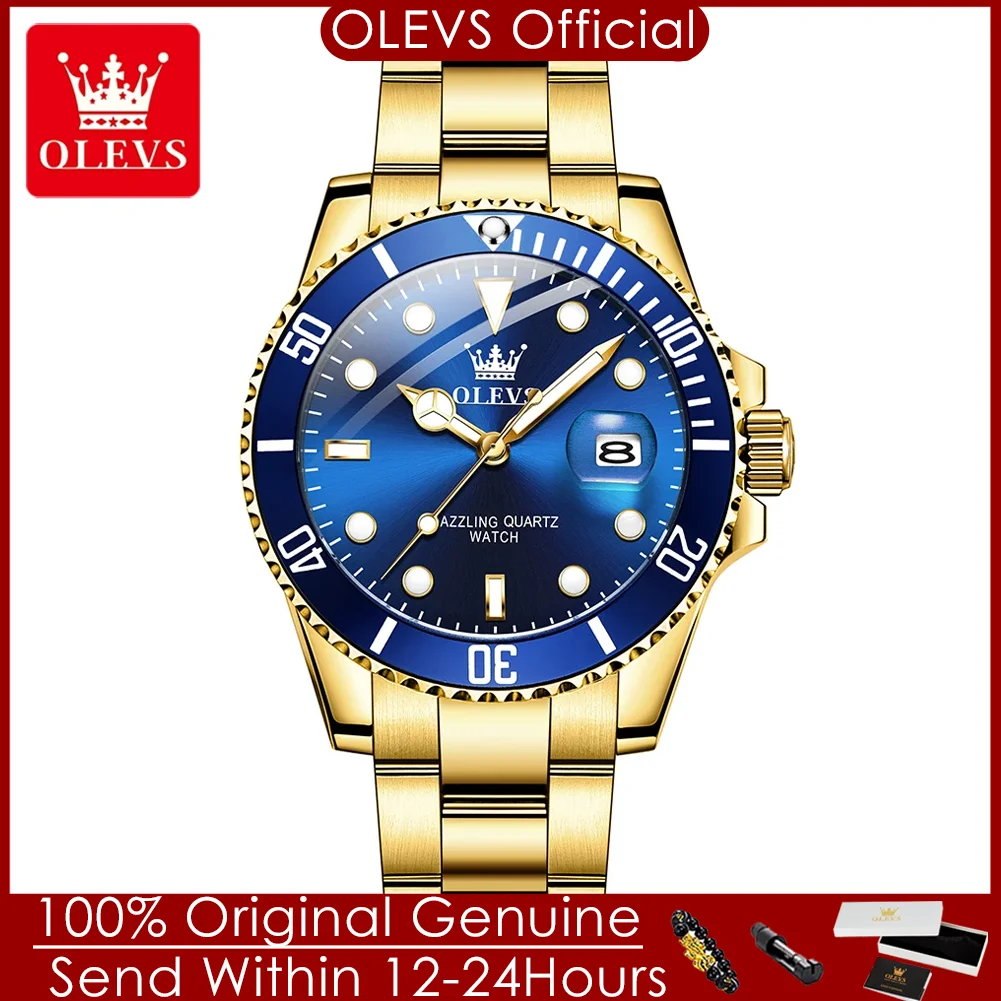 Мужские часы OLEVS 5885, роскошные, топ-бренд, с вращающимся в одну сторону внешним безелем, кварцевые, с автоматической датой, водонепроницаемые.
Мужские часы OLEVS 5885, роскошные, топ-бренд, с вращающимся в одну сторону внешним безелем, кварцевые, с автоматической датой, водонепроницаемые.